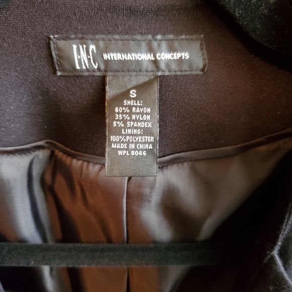 (NWT) I.N.C International Concepts Black Jacket - Picture 4 of 4
